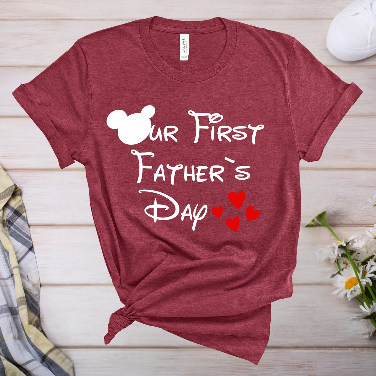 First Father's Day Disneyland Trip Shirt: Matching Dad & Kid Mickey Tee