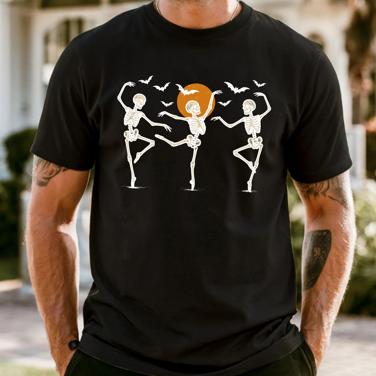 Dancing Skeleton Retro Halloween Comfort Colors® T-Shirt