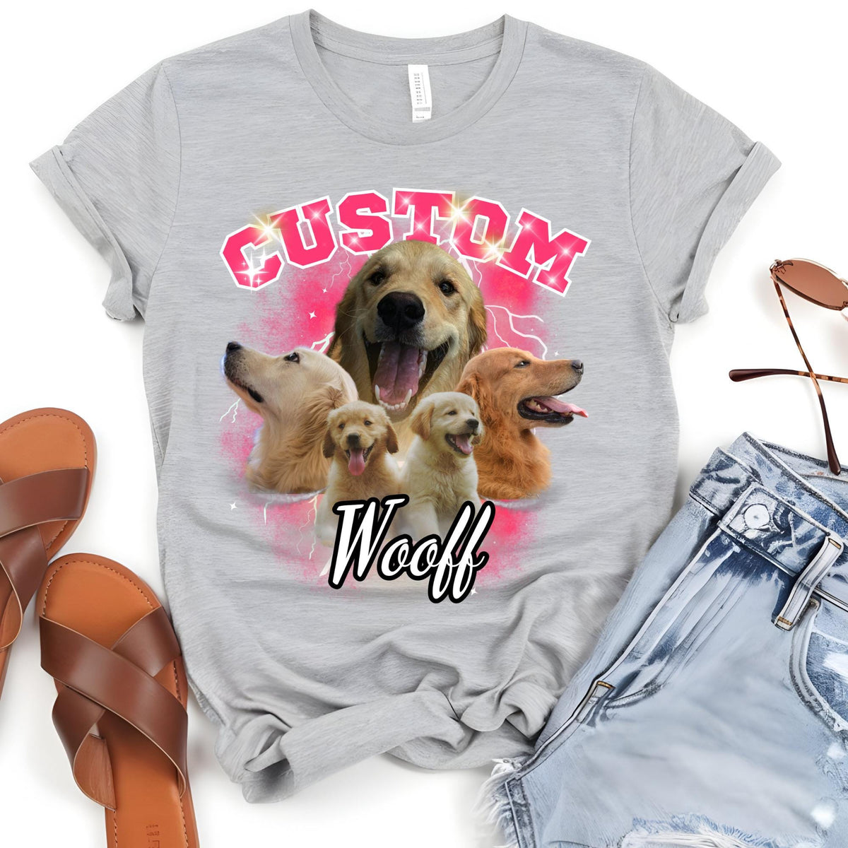 Personalized Dog Bootleg Shirt, Custom Dog Shirt, Custom Dog Bootleg Shirt, Dad Shirt, Custom Pet Shirt, Gift for Dad, Bootleg Rap Tee