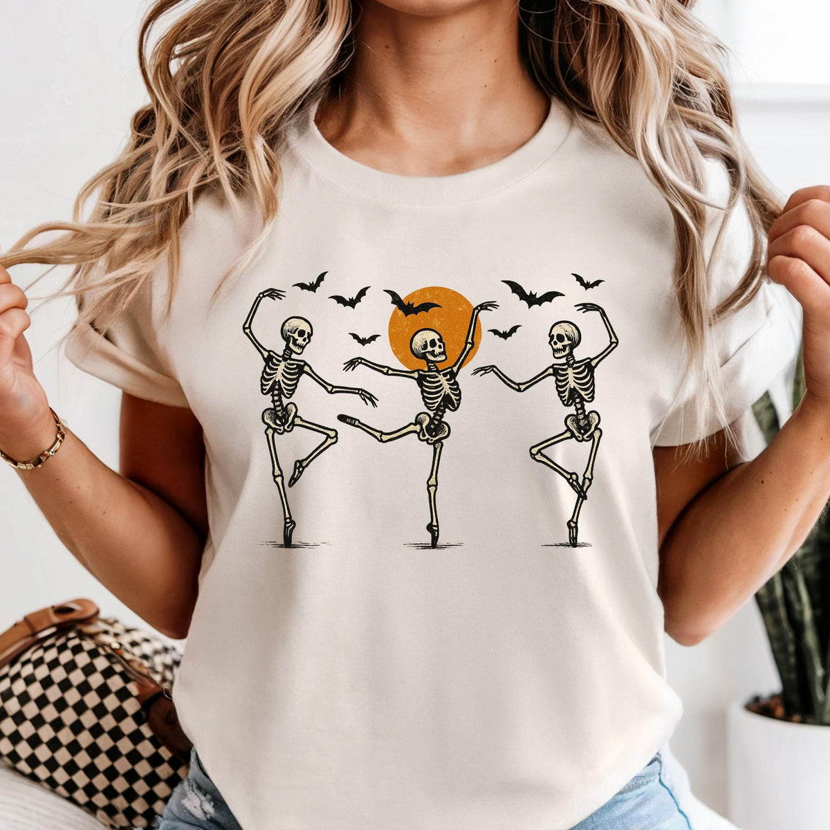 Dancing Skeleton Retro Halloween Comfort Colors® T-Shirt