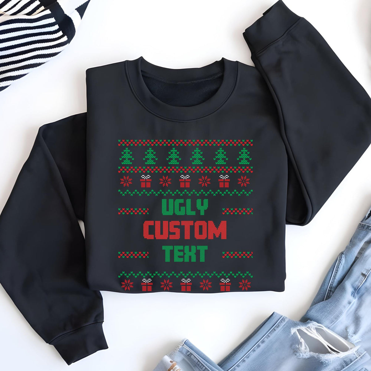 Comfort Colors® Custom Ugly Christmas Shirt, Funny Xmas Tshirt, Xmas Gift
