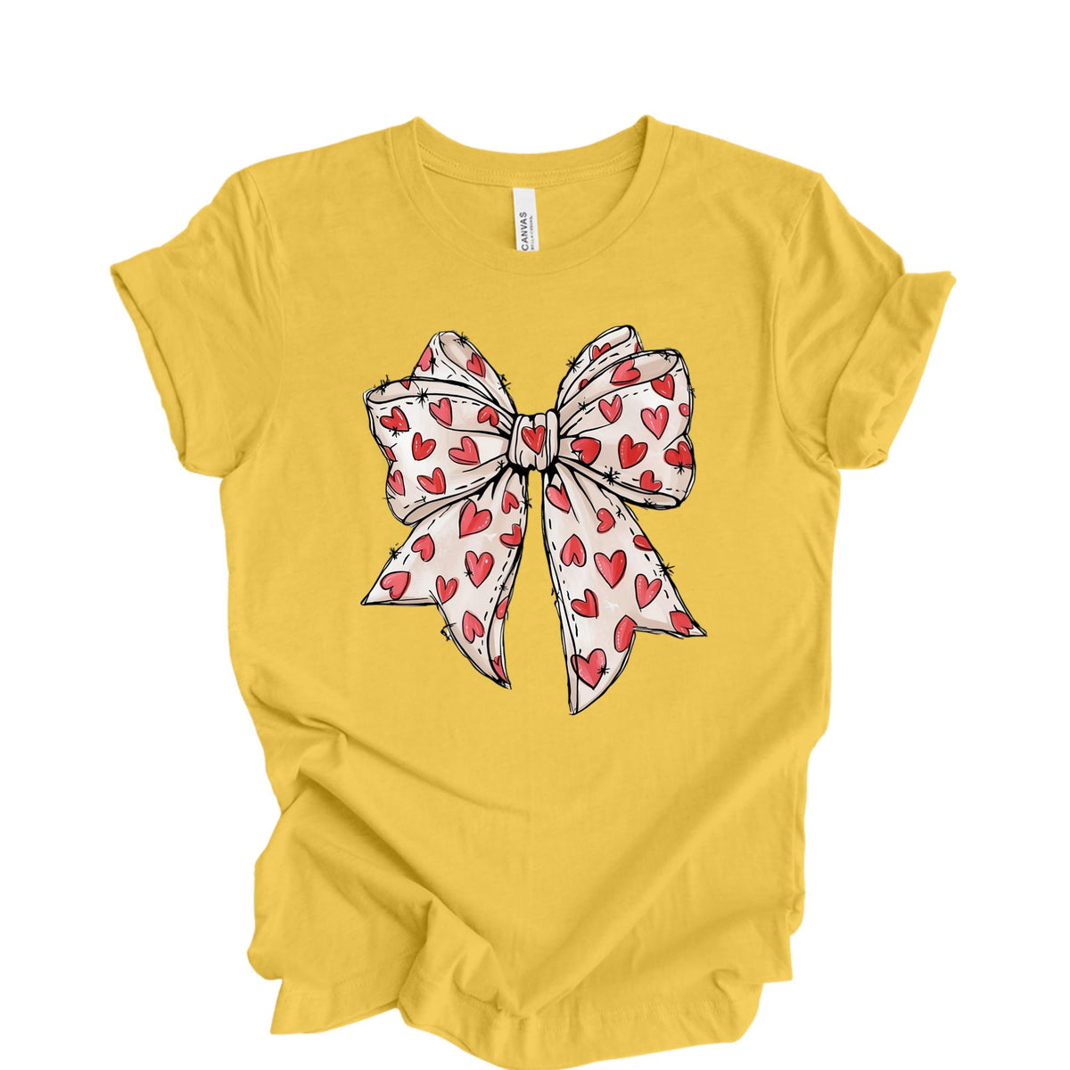 Valentine’s Day Heart Bow Coquette Cute Gift T-Shirt