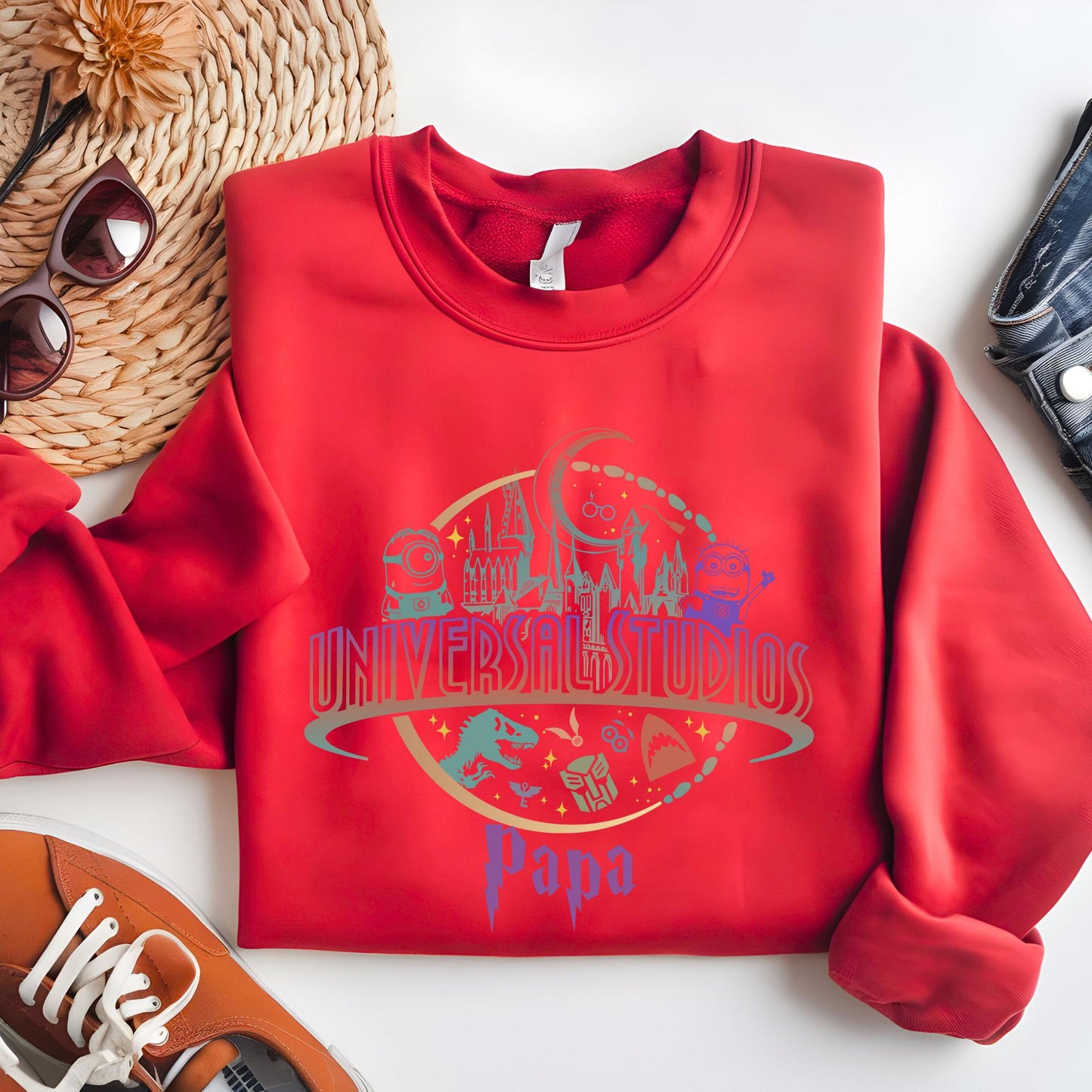 Custom Universal Studios Sweatshirt, Family Birthday Sweat, Holiday Hoodie Soft Cotton Blend
