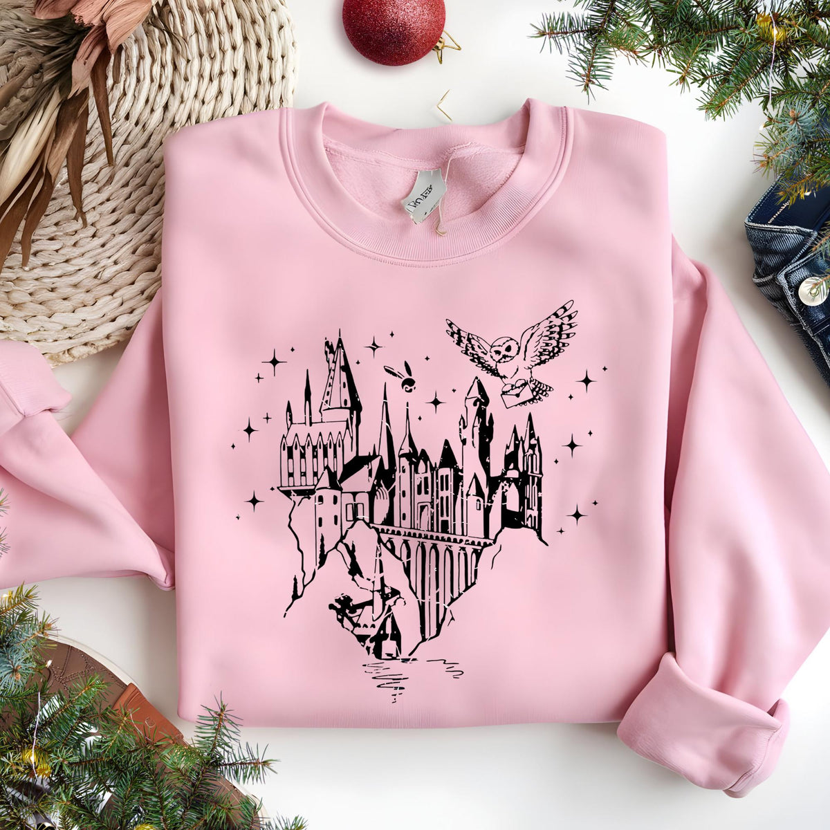 Magical Wizard Castle Sweatshirt, Gift for Book Lovers, Gift for Nerd, Wizard Hoodie, Fantasy Bookish Christmas Gift