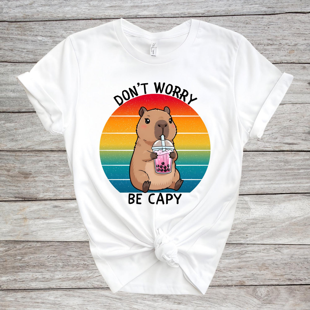 Don’t Worry Be Capy Capybara Funny Meme T-Shirt