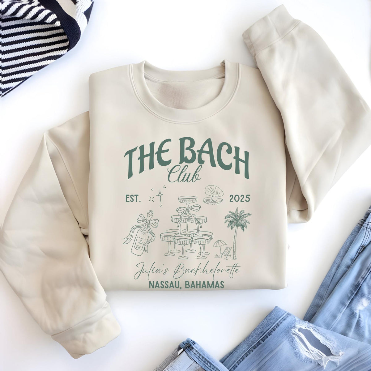 Personalized Bachelorette Party Bach Social Club Sweatshirt