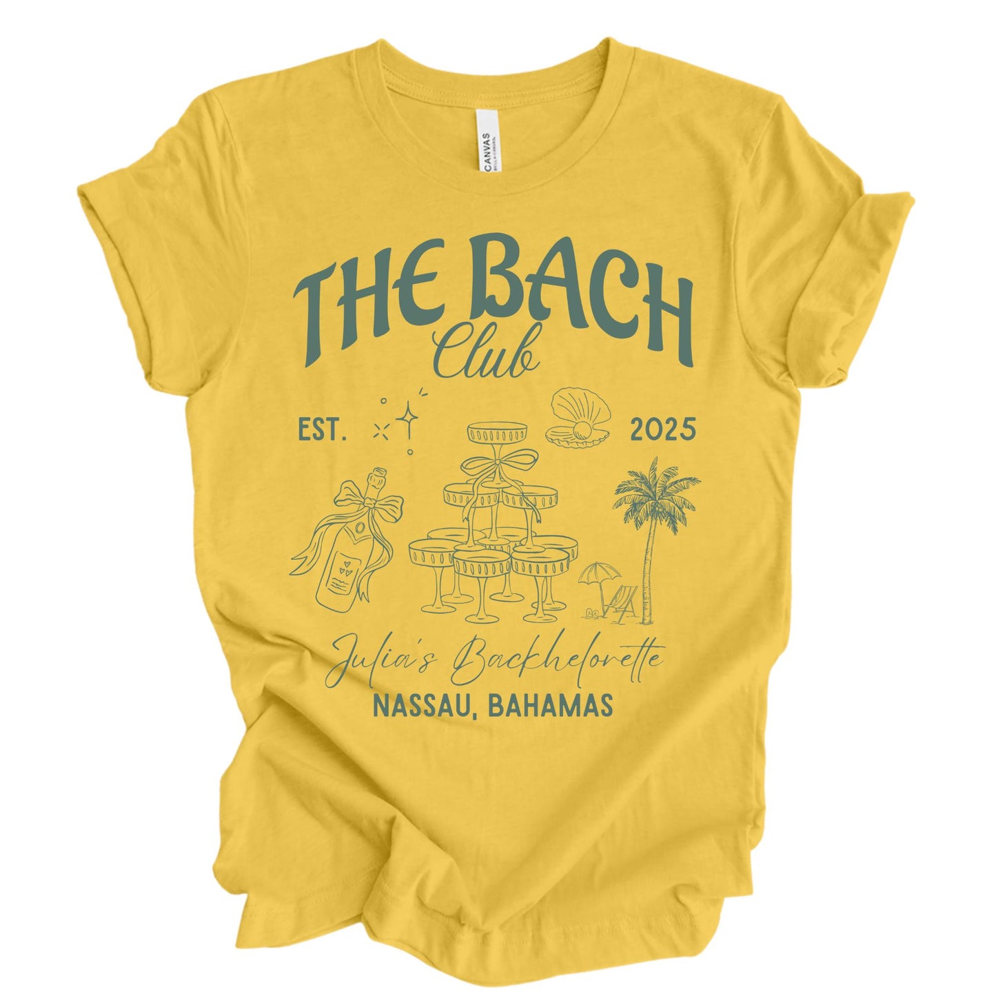 The Bach Club Custom Bachelorette Party Shirt, Unisex Cotton Tee