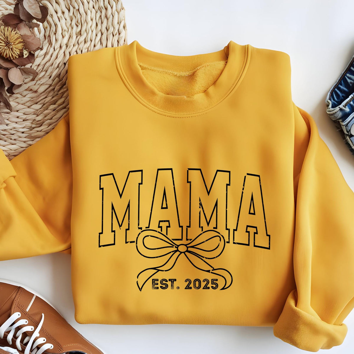 Personalized Toile Mama Pregnancy Announcement Sweatshirt