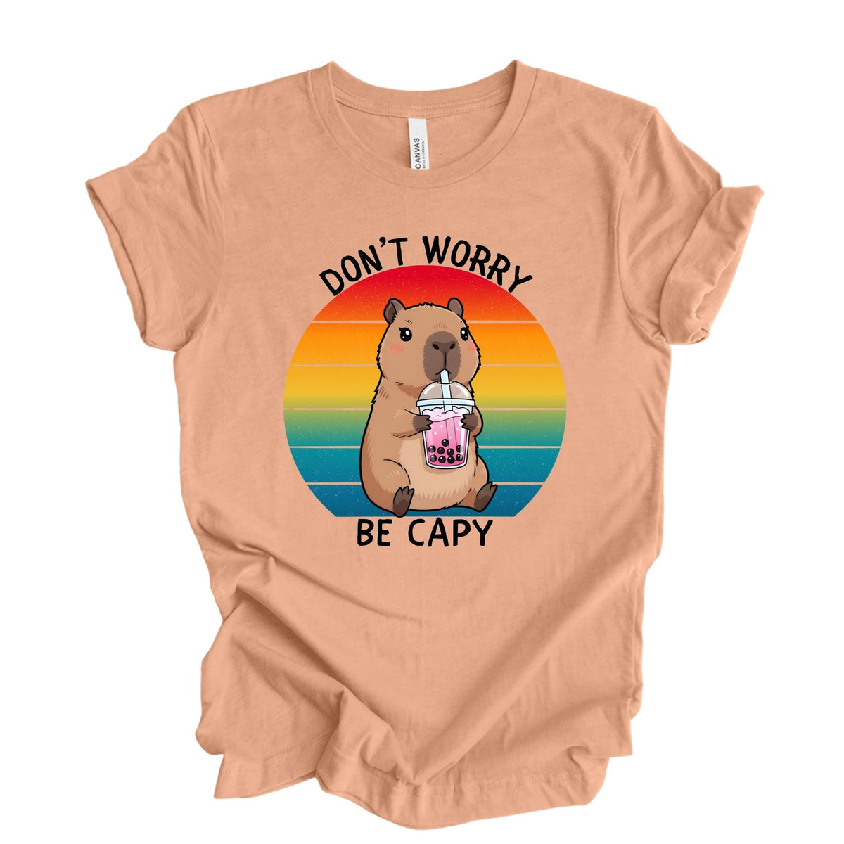 Don’t Worry Be Capy Capybara Funny Meme T-Shirt