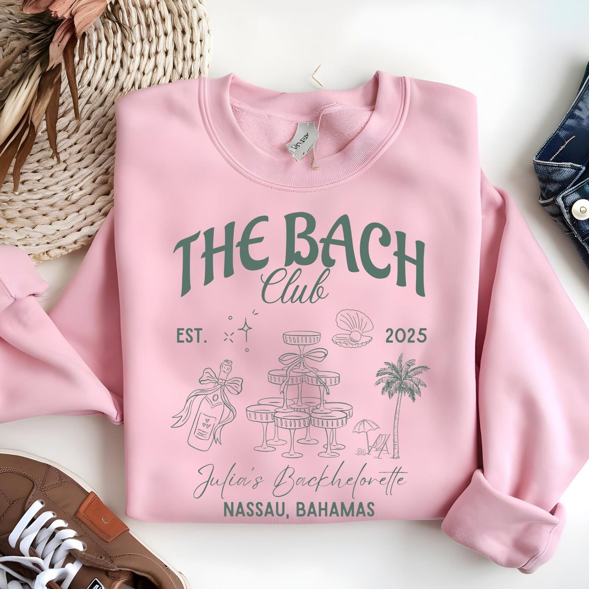 Personalized Bachelorette Party Bach Social Club Sweatshirt