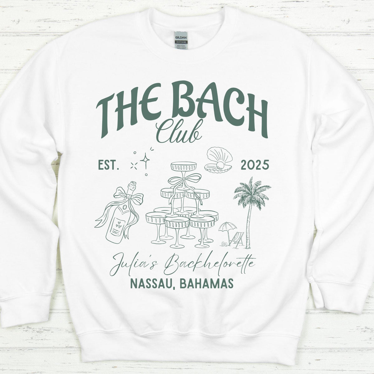 Personalized Bachelorette Party Bach Social Club Sweatshirt