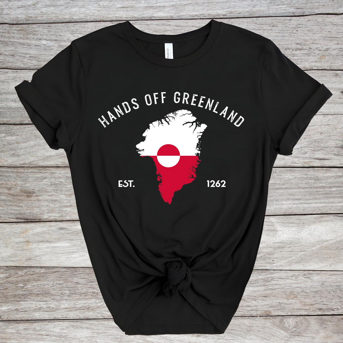 Hands Off Greenland Greenlandic Flag Support Tee