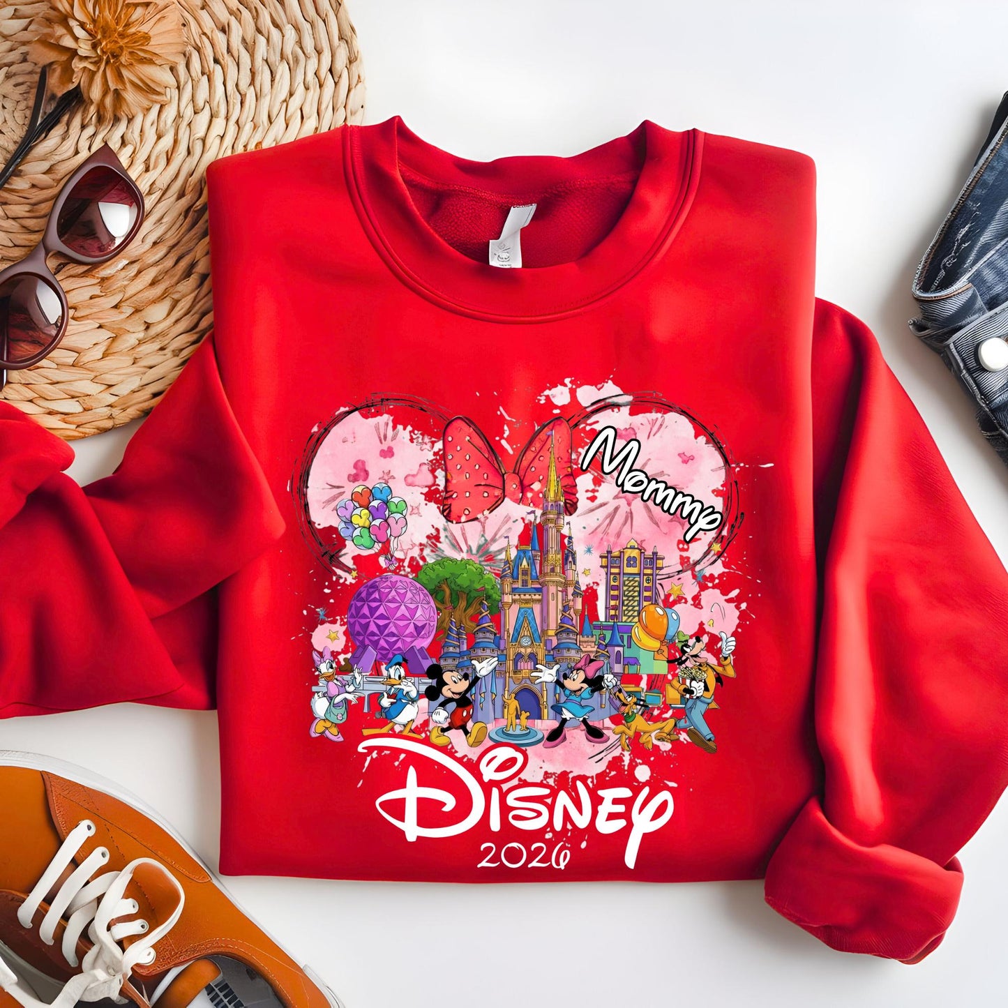 Personalized Disney Trip Sweatshirt, Custom Epcot Sweat, Mickey and Minnie Family Matching Hoodie