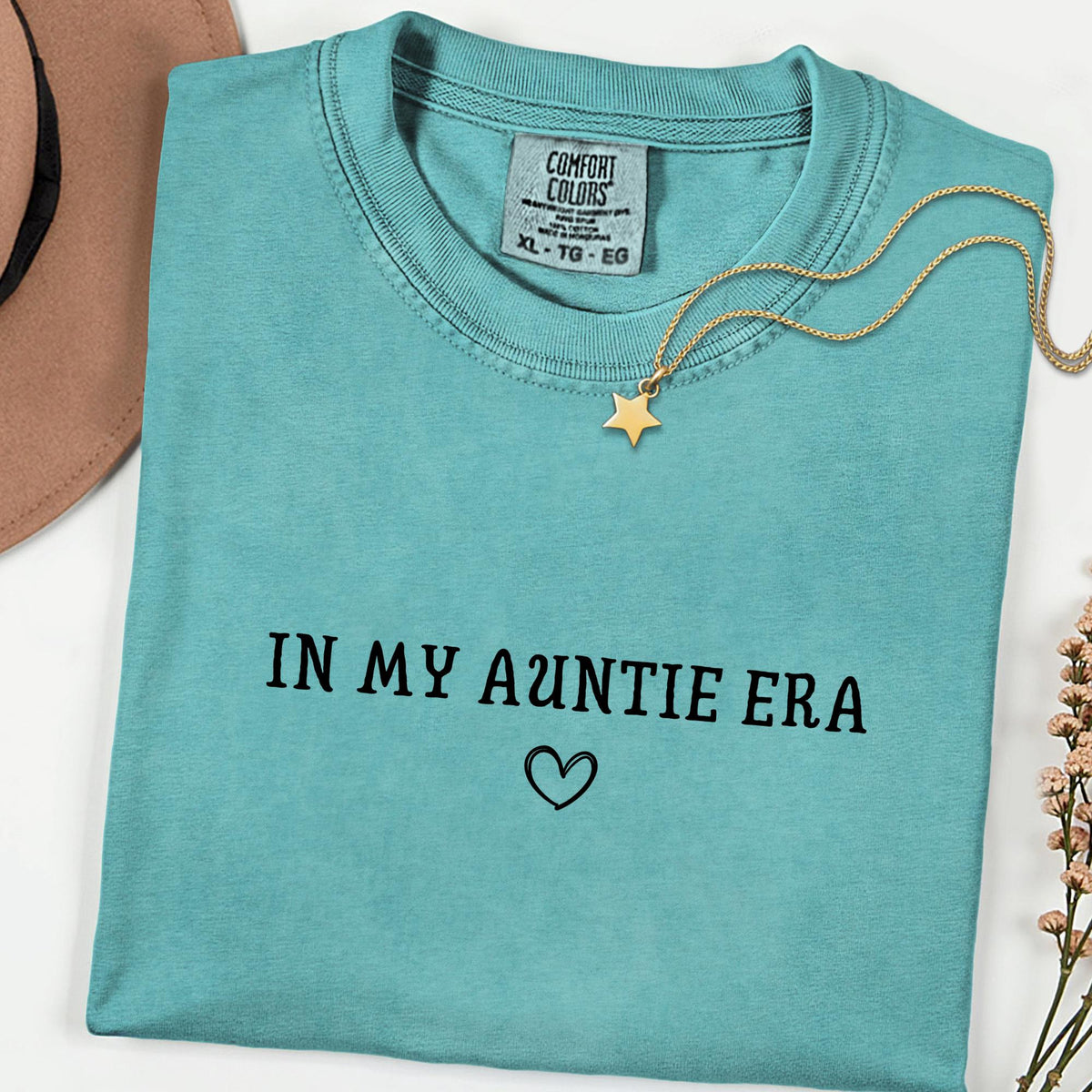 Comfort ColorsĀ® In My Auntie Era Tee & Long Sleeve, Coolest Aunt Ever Shirt, Aunt Pregnancy Announcement Gift, Aunt Birthday Present