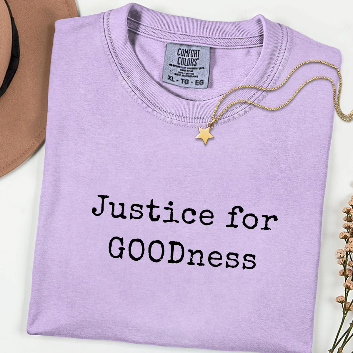 Comfort Colors® Justice for GOODness Shirt, Human Rights Unisex Tee
