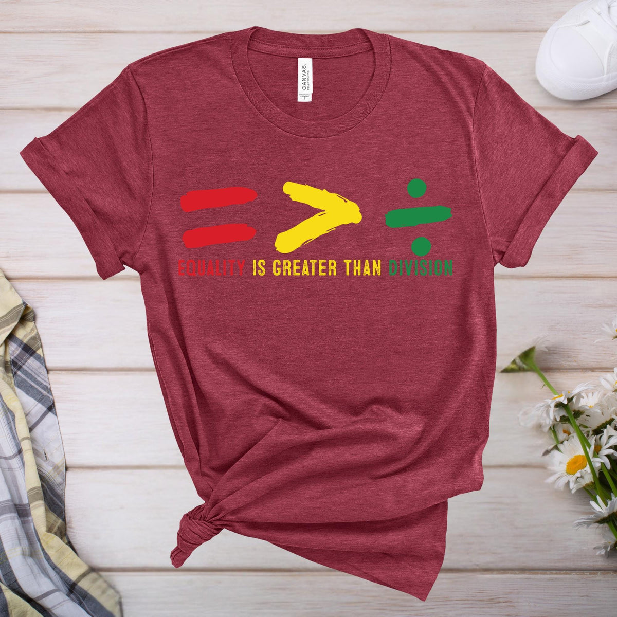 Equality Is Greater Than Division Human Rights T-Shirt