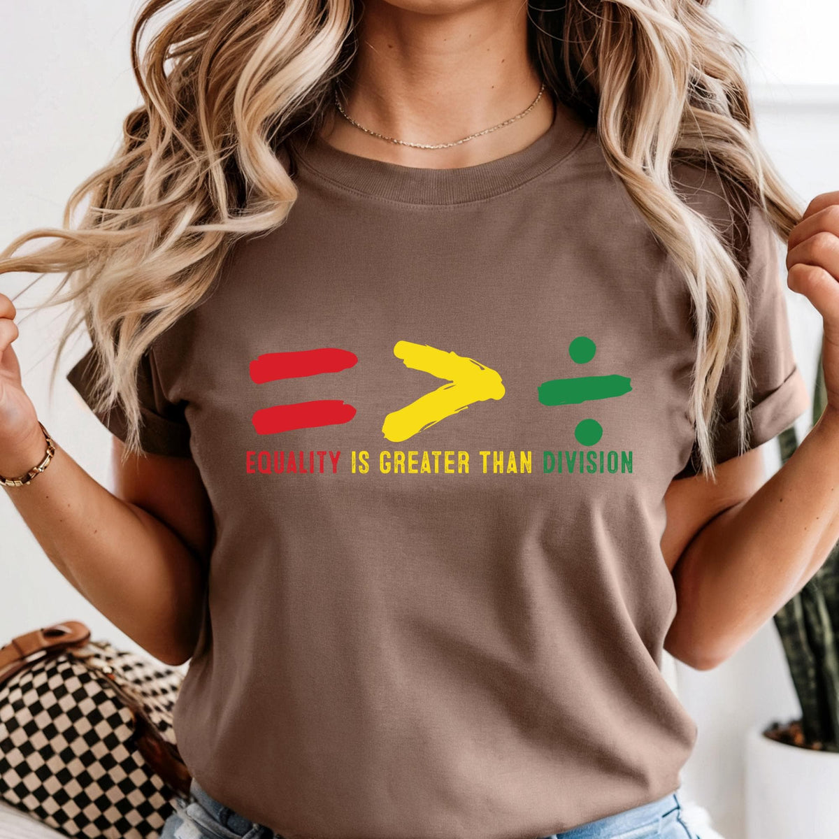 Equality Is Greater Than Division Human Rights T-Shirt