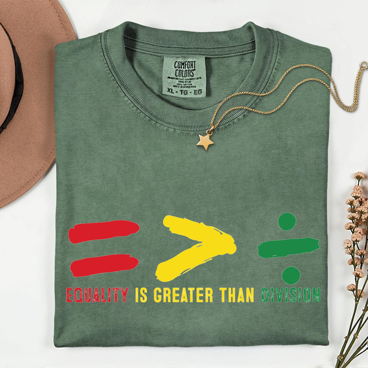 Equality Is Greater Than Division Human Rights T-Shirt