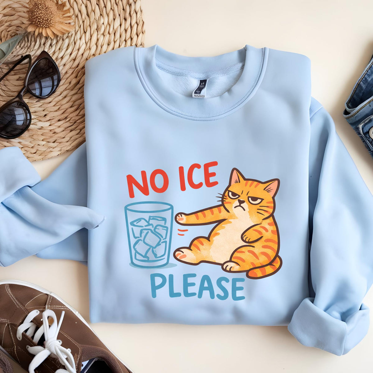 No ICE Please Cat Pro-Immigration Sweatshirt Hoodie