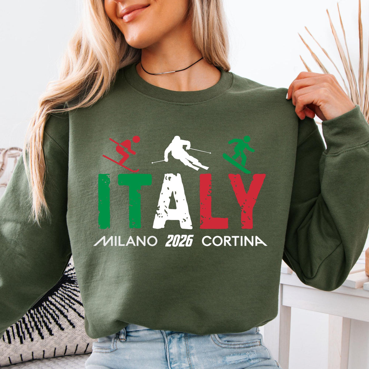 Italy Winter Sports Skiing Snowboarding Skating T-Shirt