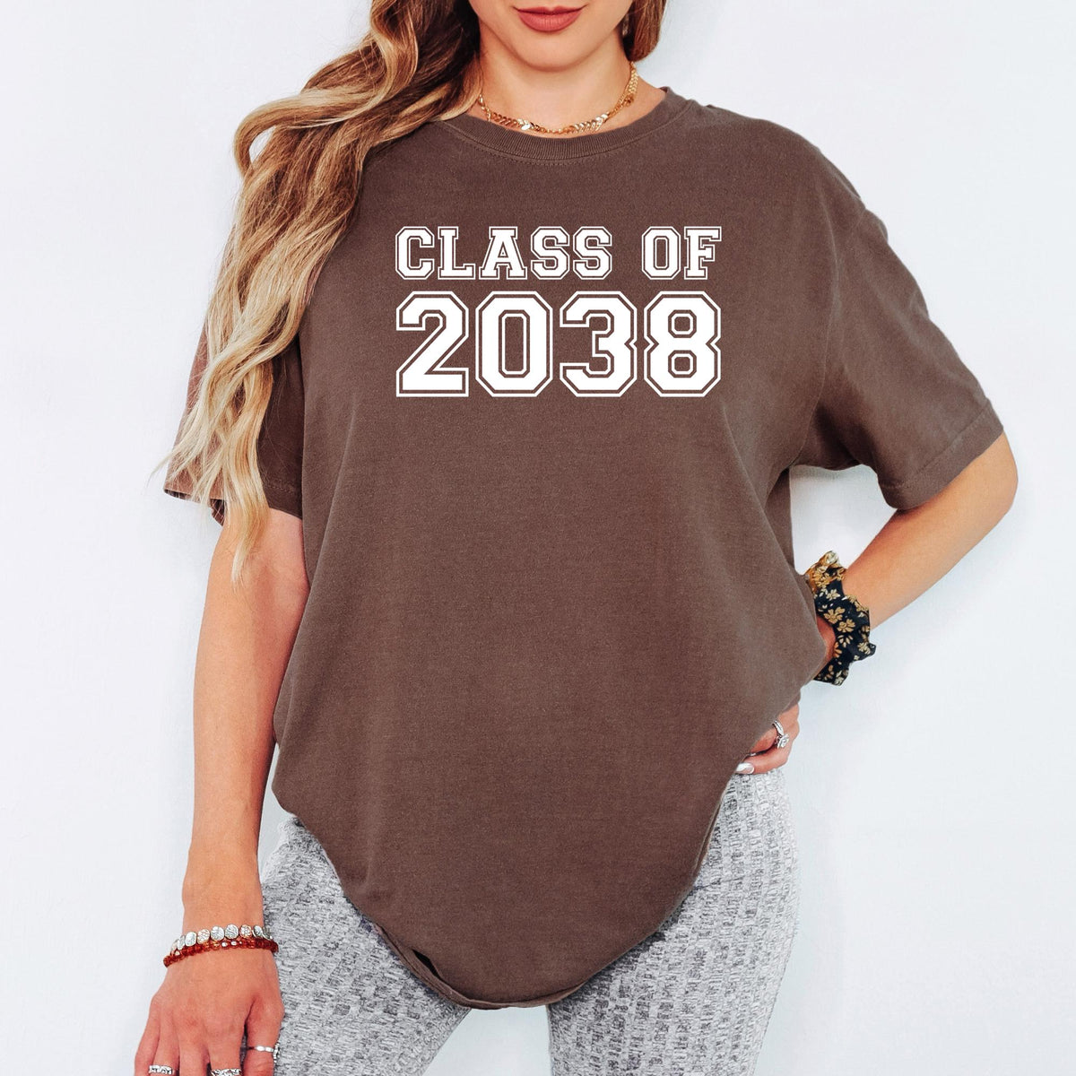 Class of 2038 Comfort Colors® Tee, First Day Kindergarten Shirt, Grow With Me Graduation Memory Gift, Kids School Keepsake Top
