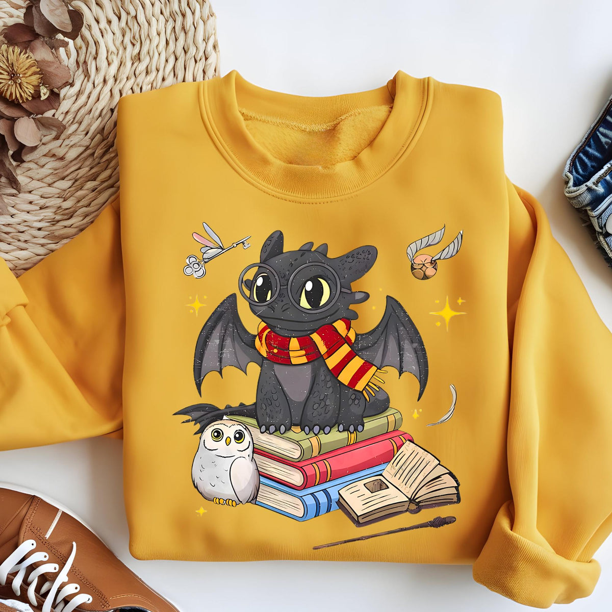 Toothless Vintage Sweatshirt, Night Fury Wizard Hoodie