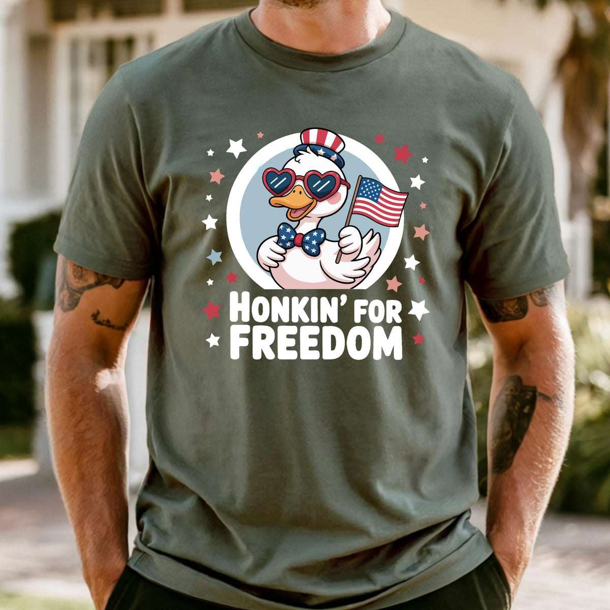 Honkin for Freedom Funny 4th of July Comfort Colors® T-Shirt