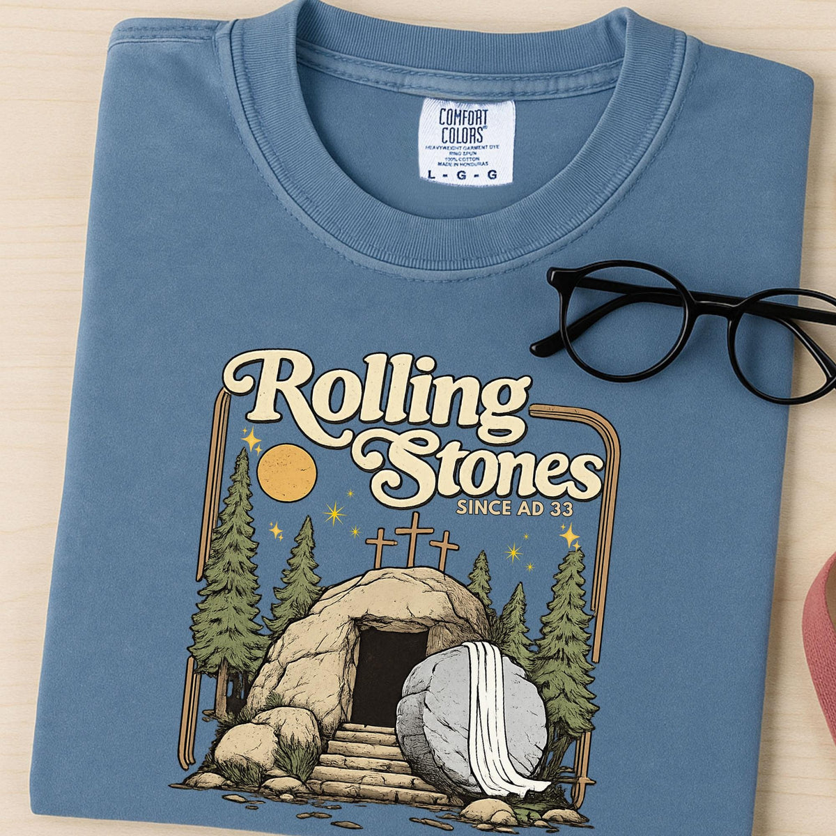 Rolling Stones T-Shirt, Comfort Colors Easter Shirts, Jesus Apparel, Christian Shirt For Woman
