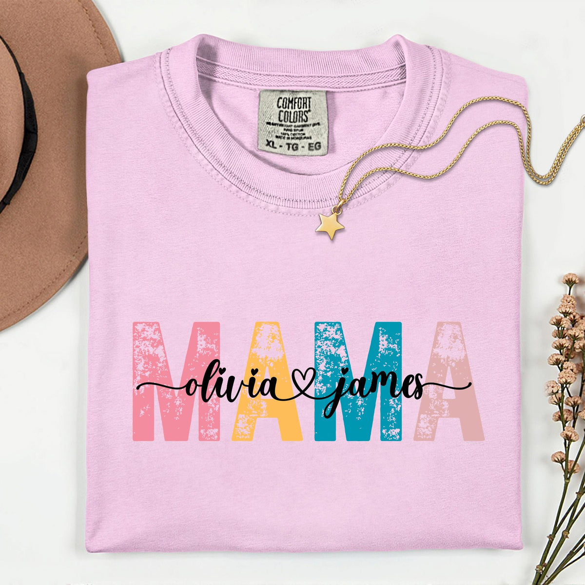 Custom Mama Kids Name Mother’s Day Comfort Colors® T-Shirt