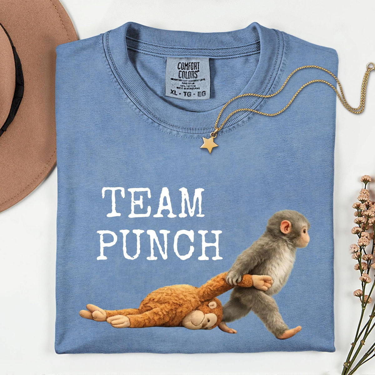 Baby Monkey Plush Toy Animal Lover Comfort Colors® T-Shirt