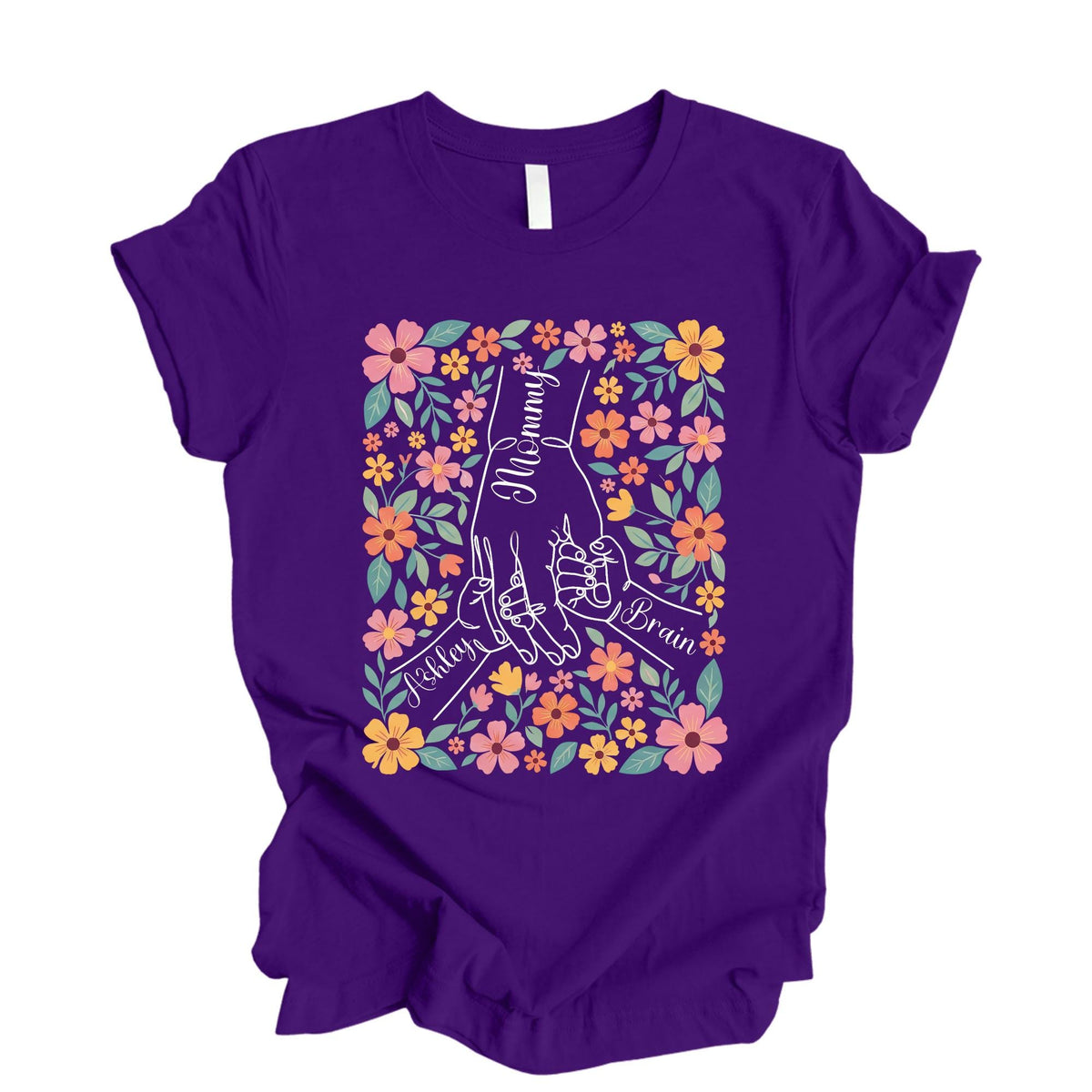 Personalized Boho Mama First Mother’s Day Kids Name T-Shirt