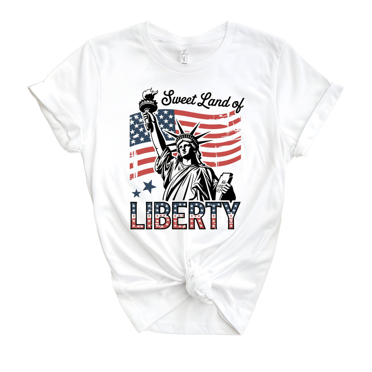 Sweet Land of Liberty Statue of Liberty Patriotic T-Shirt