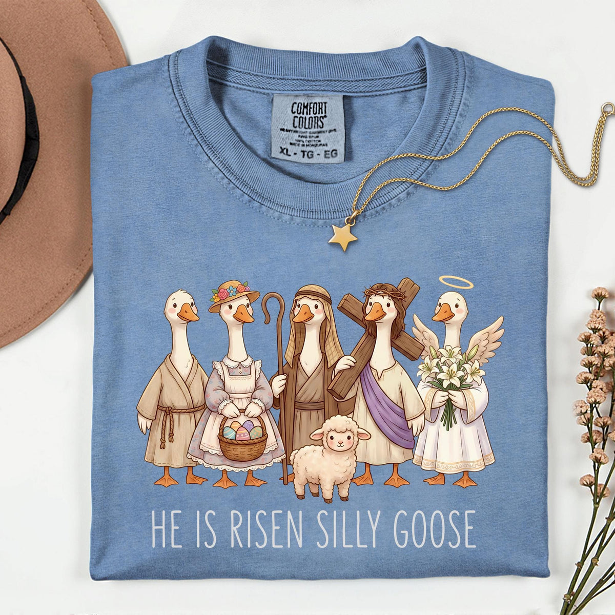 He Is Risen Silly Goose Christian Easter Comfort Colors® T-Shirt