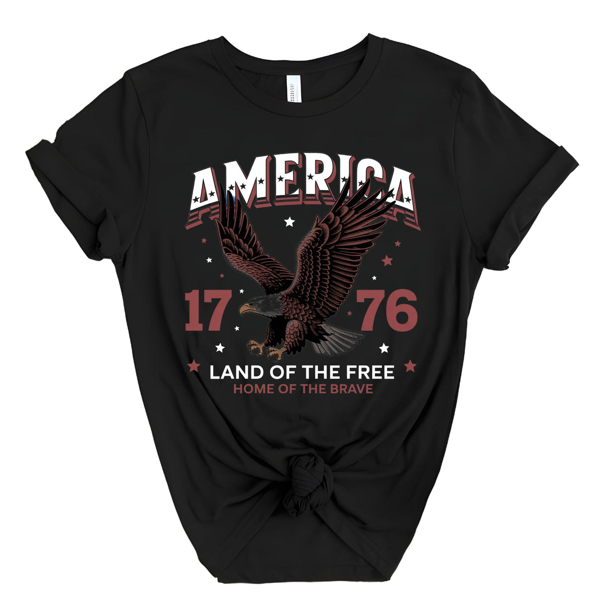 Land of the Free Home of the Brave 1776 T-Shirt