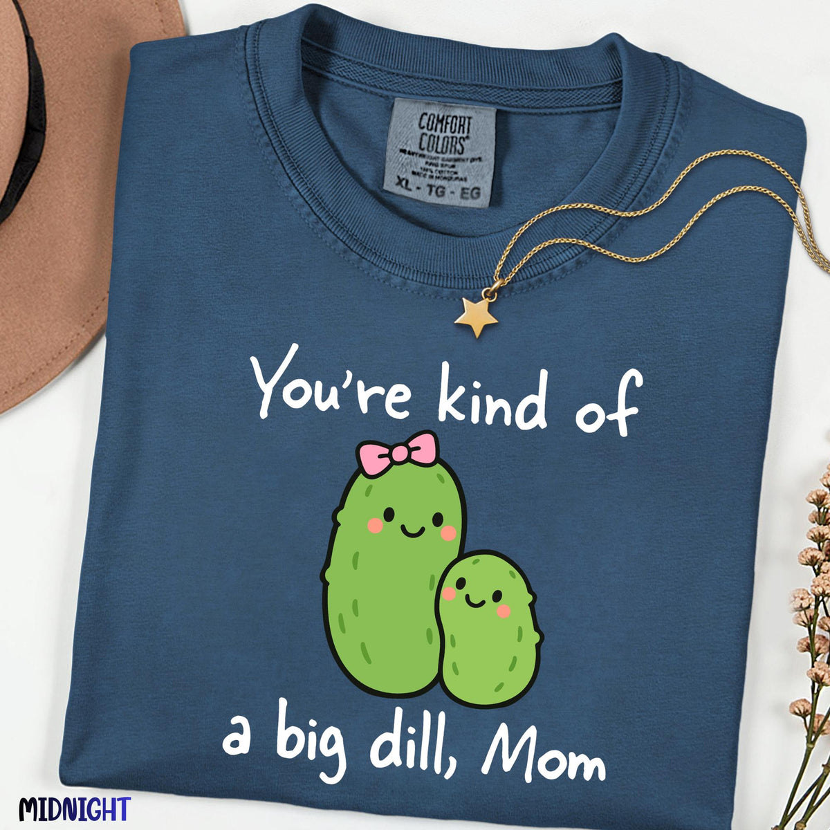Big Dill Mom Shirt Comfort Colors®, Funny Pickle Mom Tee, Mother’s Day Gift, Cute Kawaii Mama Shirt, Pickle Lover Gift
