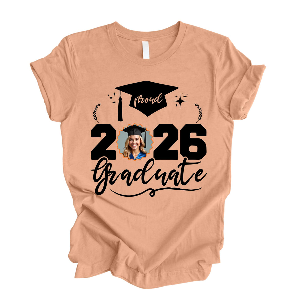 Personalized Proud Family Graduate Tshirts with Photo Senior 2026 Gift