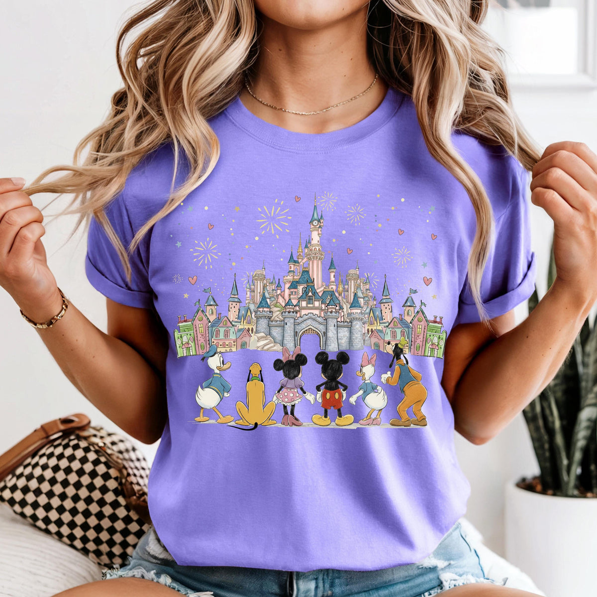 Comfort Color Mickey and Friends Shirt, Custom Disney Family Vacation Tee, Magical Kingdom Gang Shirt, Personalized Disneyland Trip Gift