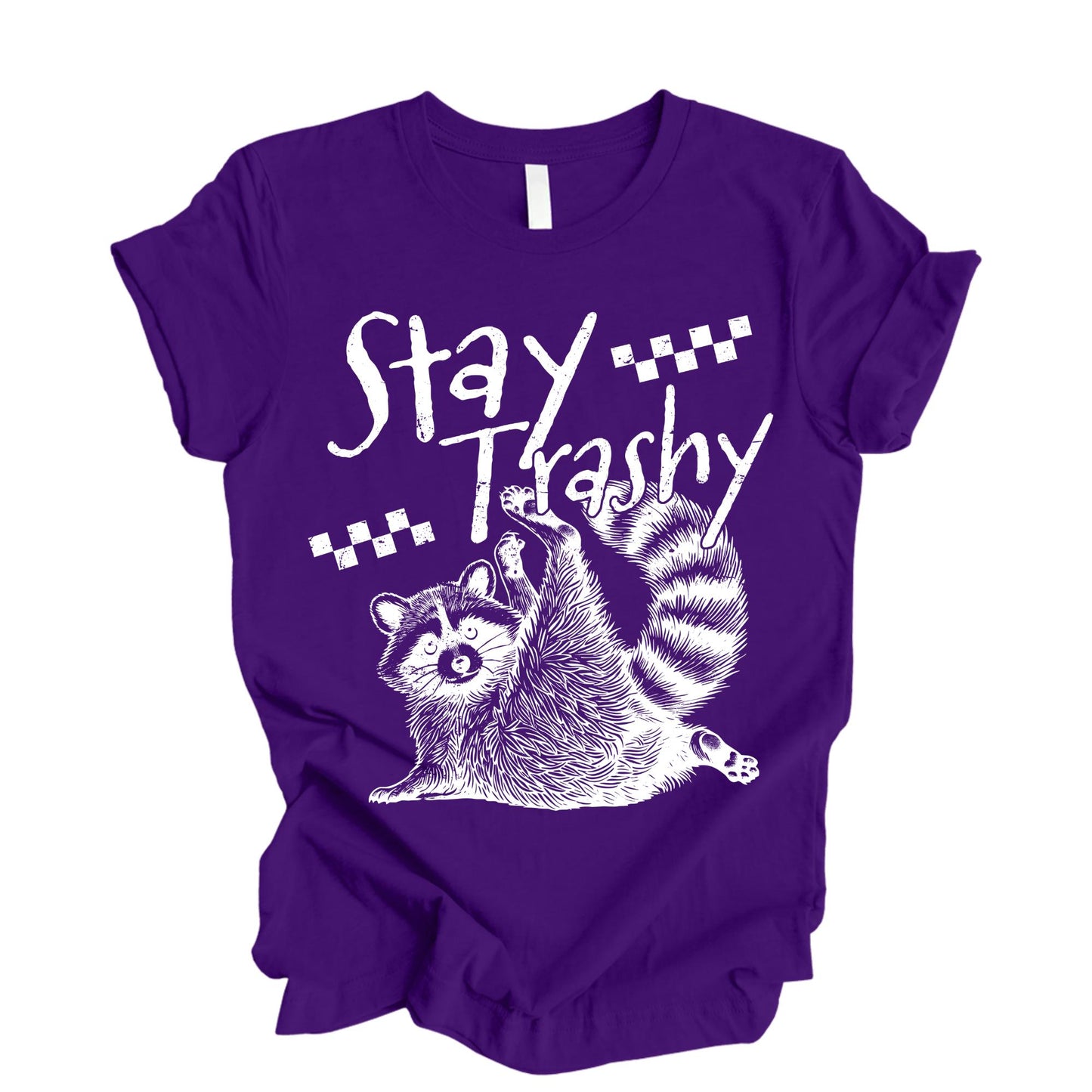 Stay Trashy Raccoon Shirt, Funny Meme Raccoon T-Shirt, Retro Animal Graphic Tee, Raccoon Lover Gift, Funny Mom Life Shirt