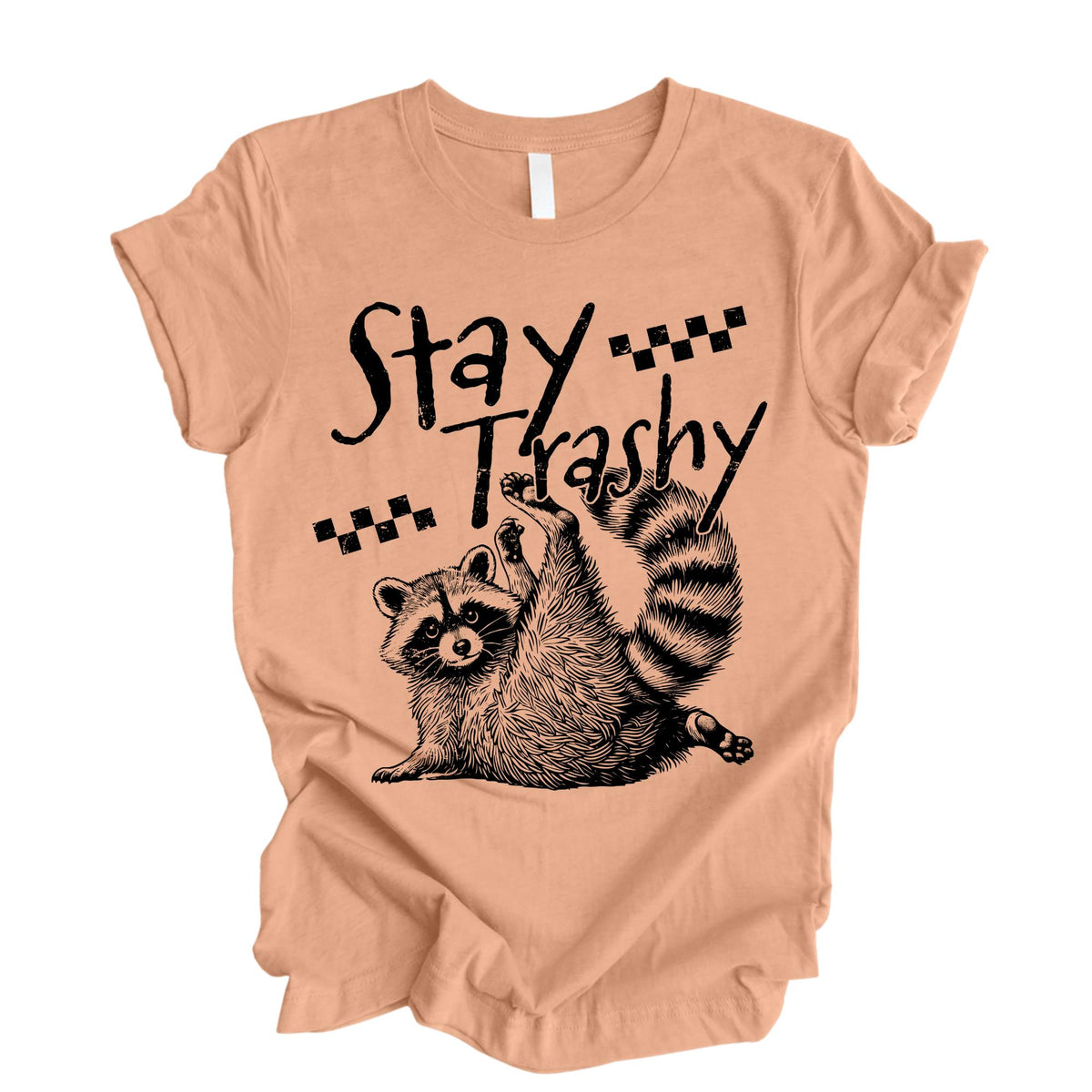 Stay Trashy Raccoon Funny Meme Mom Life T-Shirt