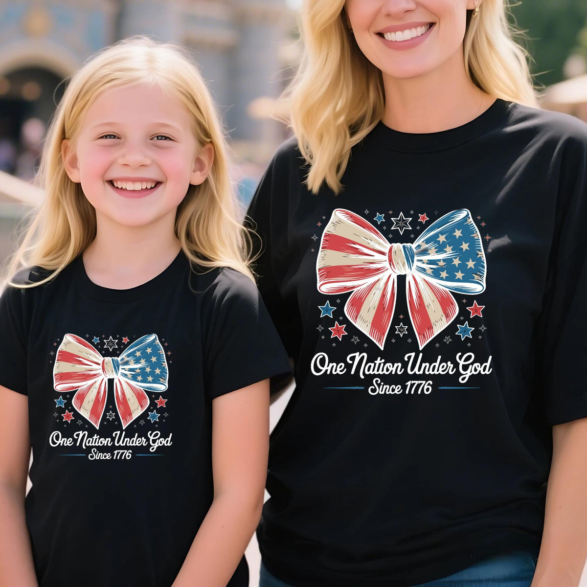 One Nation Under God Coquette Faith and Freedom T-Shirt