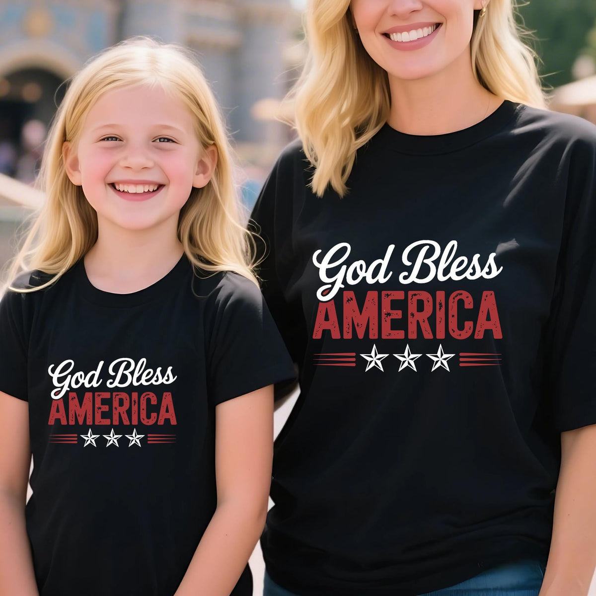 God Bless America Christian 4th of July T-Shirt
