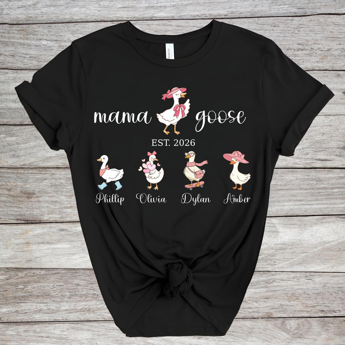 Personalized Mama Goose Gigi Duck Mother’s Day T-Shirt