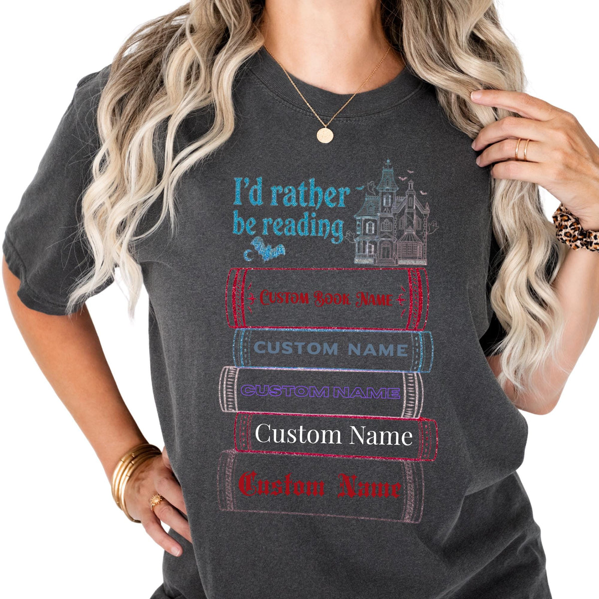 Custom Vintage Horror Book Name Bookish Comfort Colors® T-Shirt