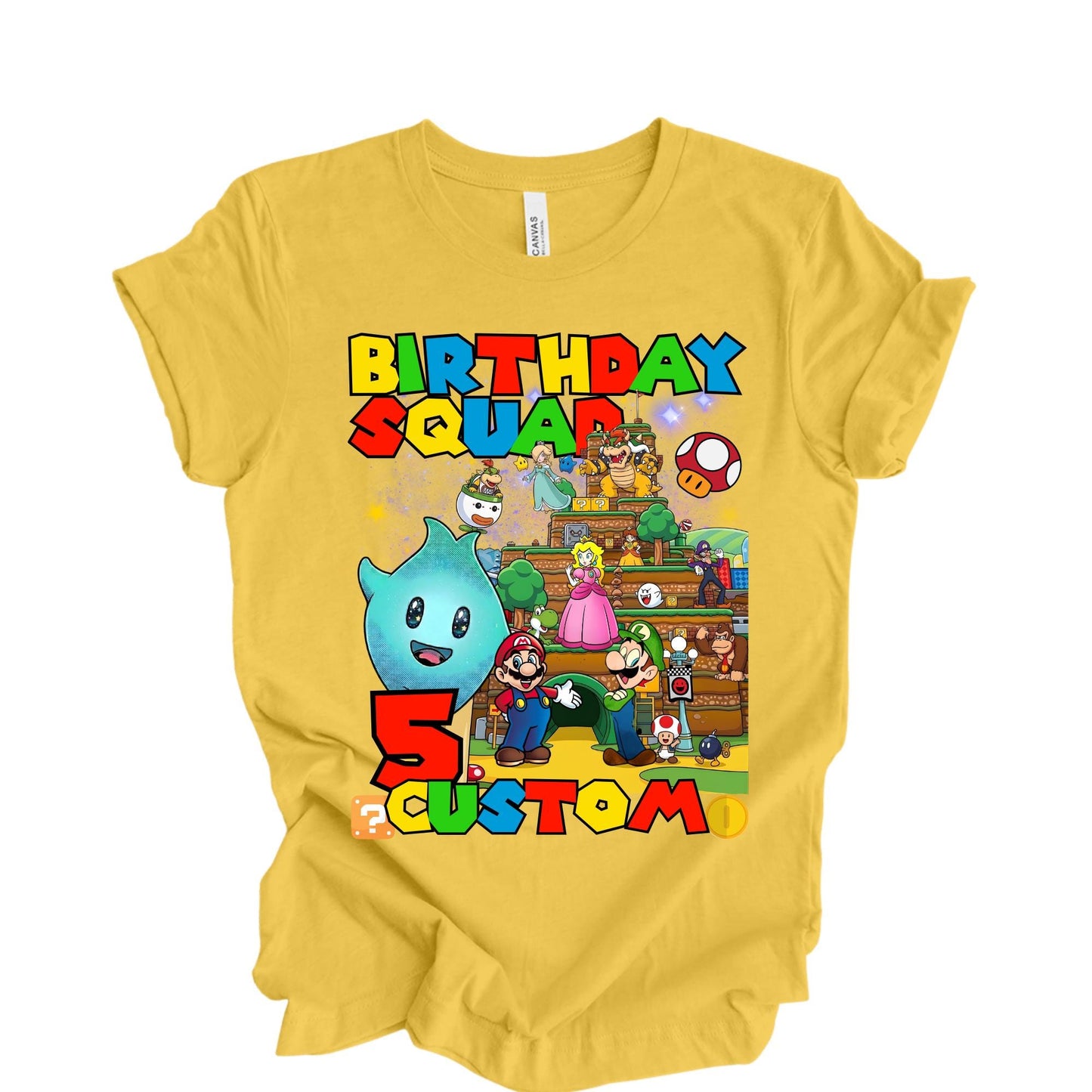 Custom Mario Shirt Epic Universe Family Trip Shirt Lumalee Birthday Boy-Girl Bday Squad Shirts