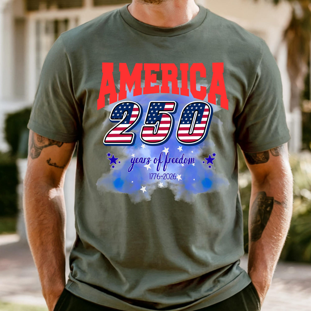 America 250 Years of Freedom Shirt Comfort Colors® USA 250th Anniversary Tee, 4th of July 2026 Shirt, Family Matching July 4th Shirt