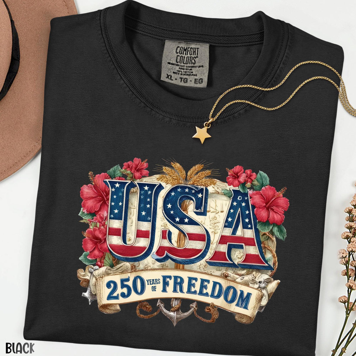 USA Freedom Shirt, Comfort Colors® Patriotic Tee, Memorial Day 4th of July Independence Day T-Shirt