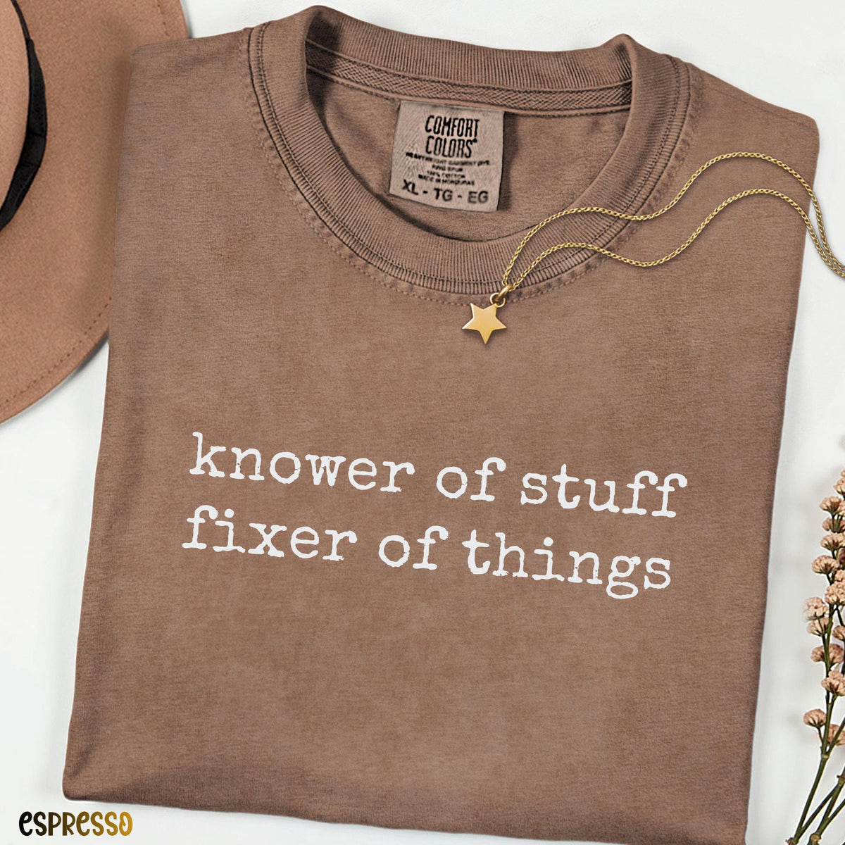Knower of Stuff Fixer of Things Comfort Colors® Shirt, Funny Handyman Dad Tee, Husband Gift, Father’s Day Graphic T-Shirt