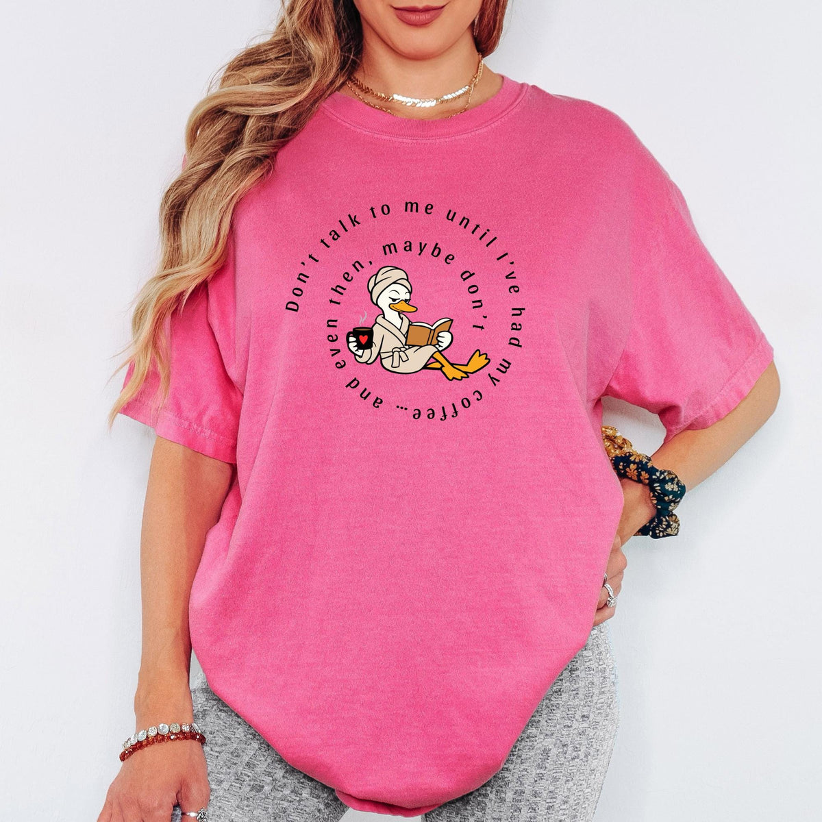 Goose Mom Shirt, Funny Mama Coffee Shirt, Don't Talk To Me Until I've Had My Coffee Tee, Book Lovers Mom Tshirt