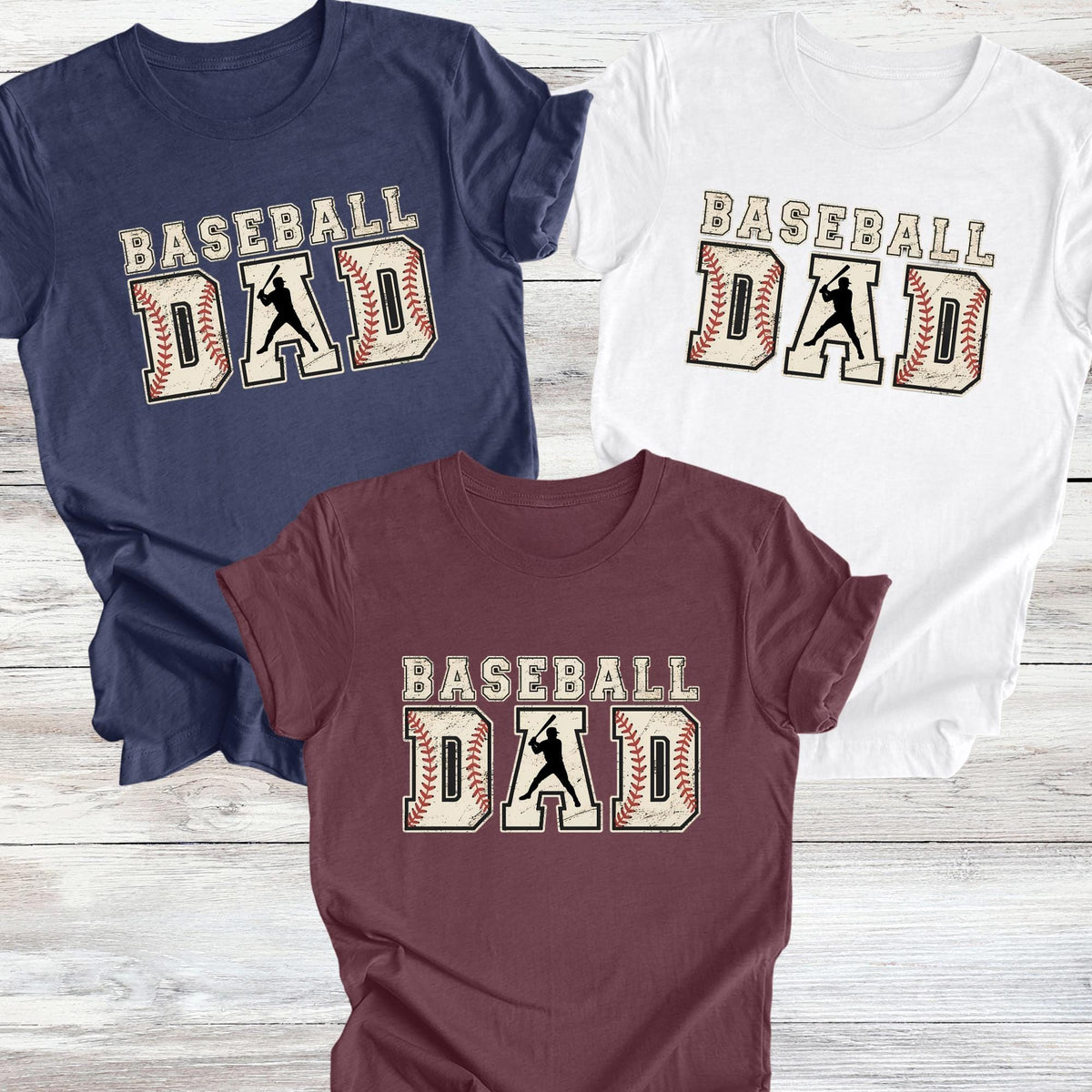 Custom Baseball Dad Season Father’s Day T-Shirt