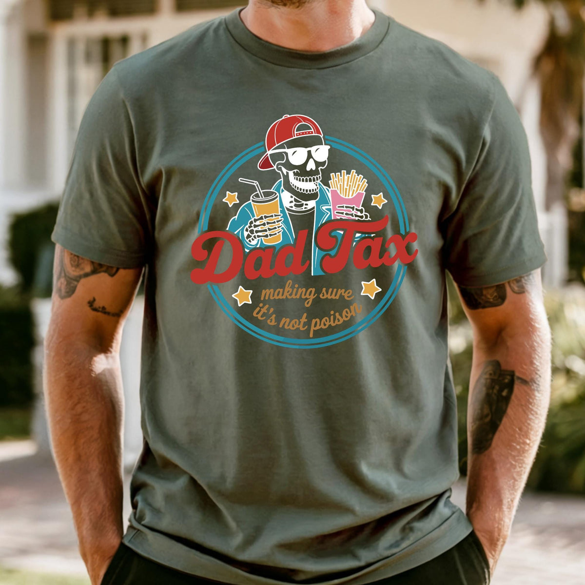 Funny Skeleton Dad Tax Father’s Day Comfort Colors® T-Shirt